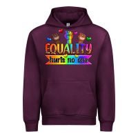 Mauve Wine equality hurts no one Urban Hoodie - Zillion Design Studio