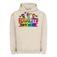 Pigment French Oak equality hurts no one Urban Hoodie - Zillion Design Studio