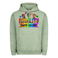 Pigment Oil Green equality hurts no one Urban Hoodie - Zillion Design Studio