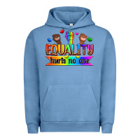 Pigment Pebble Blue equality hurts no one Urban Hoodie - Zillion Design Studio