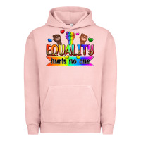 Pigment Salmon equality hurts no one Urban Hoodie - Zillion Design Studio