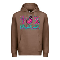 Chestnut Faith Hope Cure Breast Cancer Awareness Premium Hoodie - texasbilliewilder