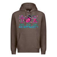 Coffee Faith Hope Cure Breast Cancer Awareness Premium Hoodie - texasbilliewilder
