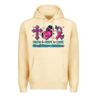 Pina Colada Faith Hope Cure Breast Cancer Awareness Premium Hoodie - texasbilliewilder