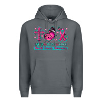Rock Faith Hope Cure Breast Cancer Awareness Premium Hoodie - texasbilliewilder