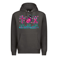 Smoke Faith Hope Cure Breast Cancer Awareness Premium Hoodie - texasbilliewilder