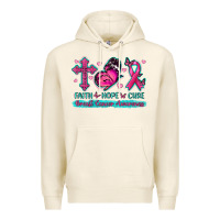 Tofu Faith Hope Cure Breast Cancer Awareness Premium Hoodie - texasbilliewilder