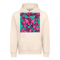 Sandshell Pink Butterfly with Ribbon Cancer Urban Hoodie - texasbilliewilder