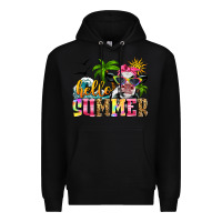 Black hello summer cow Premium Hoodie - Zillion Design Studio