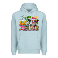 Blue Mist hello summer cow Premium Hoodie - Zillion Design Studio