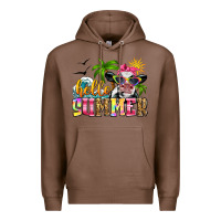 Chestnut hello summer cow Premium Hoodie - Zillion Design Studio
