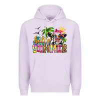 Lilac hello summer cow Premium Hoodie - Zillion Design Studio