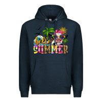 Navy hello summer cow Premium Hoodie - Zillion Design Studio