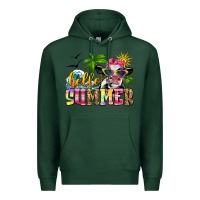 Sports Green hello summer cow Premium Hoodie - Zillion Design Studio