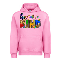 Fuchsia Pink be kind Urban Hoodie - Zillion Design Studio