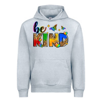 Heather Grey be kind Urban Hoodie - Zillion Design Studio