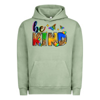 Pigment Oil Green be kind Urban Hoodie - Zillion Design Studio