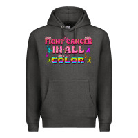Charcoal Heather Fight Cancer In All Color Premium Hoodie - texasbilliewilder