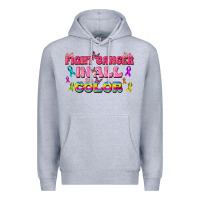 Heather Grey Fight Cancer In All Color Premium Hoodie - texasbilliewilder