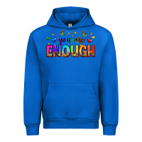 Cobalt you are enough Urban Hoodie - Zillion Design Studio