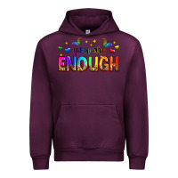 Mauve Wine you are enough Urban Hoodie - Zillion Design Studio