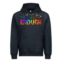 Navy you are enough Urban Hoodie - Zillion Design Studio