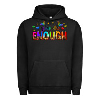 Pigment Black you are enough Urban Hoodie - Zillion Design Studio