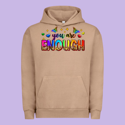 You Are Enough Urban Hoodie Designed By Zillion Design Studio