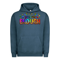 Pigment Midnight Navy you are enough Urban Hoodie - Zillion Design Studio