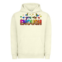 Pigment Pistachio you are enough Urban Hoodie - Zillion Design Studio