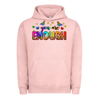 Pigment Salmon you are enough Urban Hoodie - Zillion Design Studio