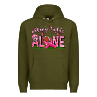 Army Green Football Nobody Fights Alone Premium Hoodie - texasbilliewilder