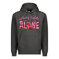 Charcoal Heather Football Nobody Fights Alone Premium Hoodie - texasbilliewilder