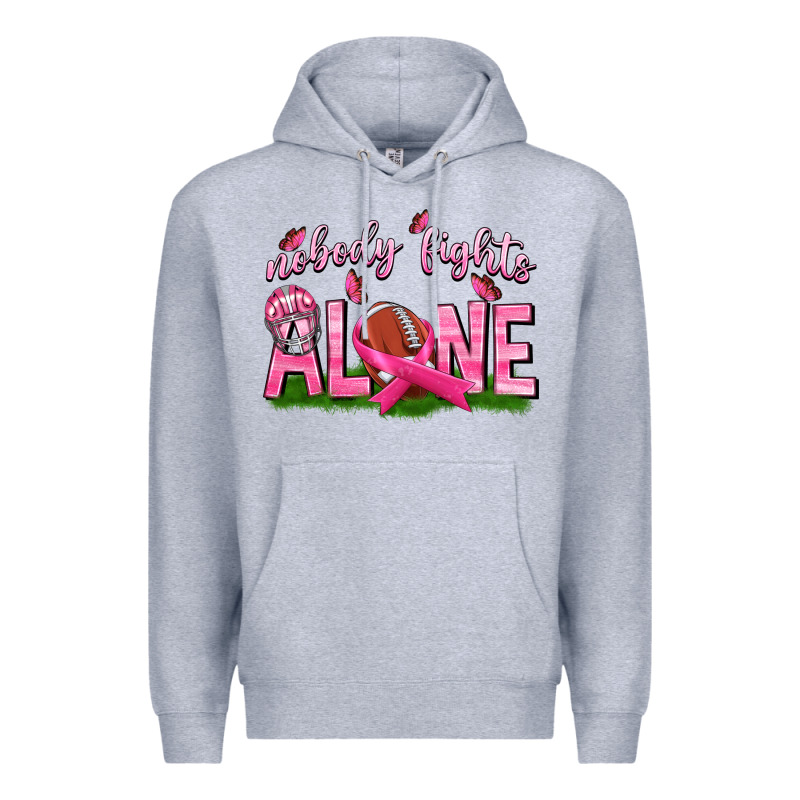 Football Nobody Fights Alone Premium Hoodie by texasbilliewilder | Teevron