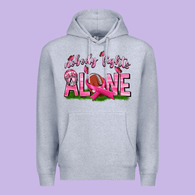 Football Nobody Fights Alone Premium Hoodie Designed By Texasbilliewilder
