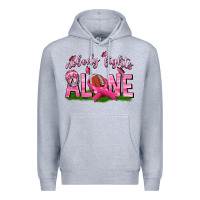 Heather Grey Football Nobody Fights Alone Premium Hoodie - texasbilliewilder