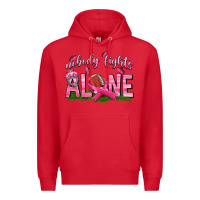Red Football Nobody Fights Alone Premium Hoodie - texasbilliewilder
