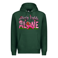 Sports Green Football Nobody Fights Alone Premium Hoodie - texasbilliewilder