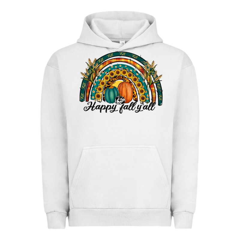 Happy Fall Y'all Rainbow Urban Hoodie by RanaPortraitStore | Teevron