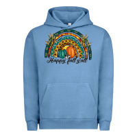 Pigment Pebble Blue happy fall y'all rainbow Urban Hoodie - RanaPortraitStore