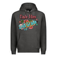 Charcoal Heather little miss second grade Premium Hoodie - RanaPortraitStore