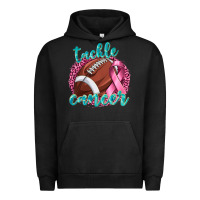 Pigment Black Tackle Cancer Football Urban Hoodie - texasbilliewilder