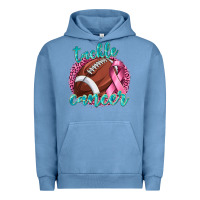 Pigment Pebble Blue Tackle Cancer Football Urban Hoodie - texasbilliewilder