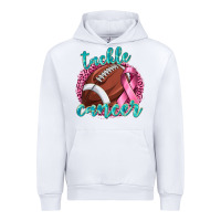 White Tackle Cancer Football Urban Hoodie - texasbilliewilder
