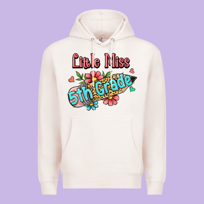 Little Miss Fifth Grade Premium Hoodie Designed By Ranaportraitstore