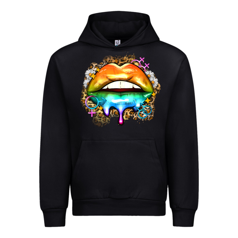 Rainbow Lips Urban Hoodie by Zillion Design Studio | Teevron