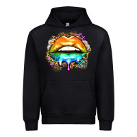Black rainbow lips Urban Hoodie - Zillion Design Studio