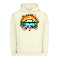 Pigment Pistachio rainbow lips Urban Hoodie - Zillion Design Studio