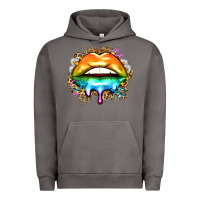 Pigment Tornado rainbow lips Urban Hoodie - Zillion Design Studio