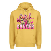 Antique Gold Fuck Cancer with Butterflies Premium Hoodie - texasbilliewilder